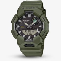 Casio Mens G-Shock Dual Display Green Plastic Strap Smart Watch GA-B010-3AER