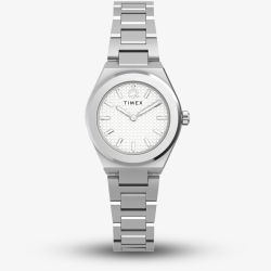 Timex Ladies Q Continental Mini 24mm Silver Bracelet Watch TW2Y68500