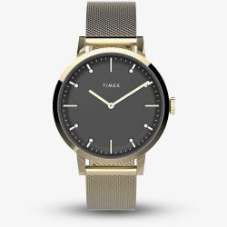 Timex Ladies Midtown Gold Plated Mesh Watch TW2V37200