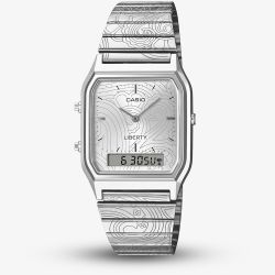 Casio Limited Edition Liberty Collaboration Silver Paisley Bracelet Watch AQ-230ELT-7AER