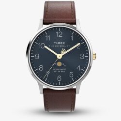 Timex Mens Waterbury Moon Phase Brown Watch TW2W75600