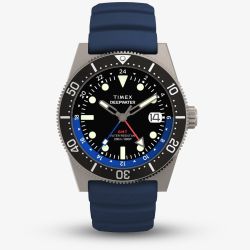 Timex Mens Deepwater Reef GMT Blue Watch TW2W75100