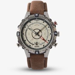 Timex Mens Tide Temp Compass Brown Watch T2N721
