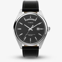 Timex Mens Legacy Black Leather Watch TW2W57400