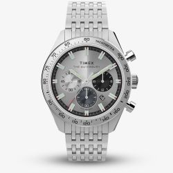 Timex Mens Waterbury Silver Chronograph Watch TW2Y18700