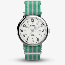 Timex Mens Weekender Green Fabric Strap Watch TW2Y08800