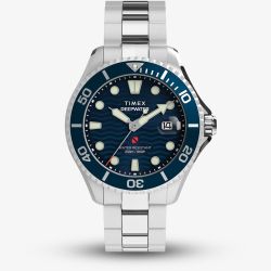 Timex Mens Deepwater 200m Blue Dial Watch TW2W81900