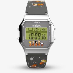 Timex X Unisex Peanuts Space Black Digital Watch TW2W90100