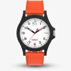 Timex Mens Main Street NASA Artemis Orange Rubber Strap Watch TW2Y13000