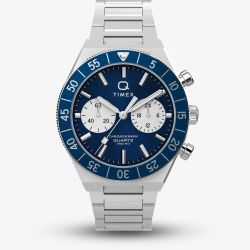 Timex Mens Q Continental Chronograph Blue Dial Watch TW2Y55900