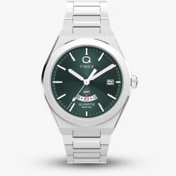 Timex Mens Q Continental GMT Green Bracelet Watch TW2Y24800