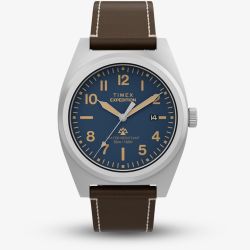 Timex Mens Expedition Capstone Brown Leather Strap Watch TW2Y30600