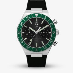 Timex Mens Q Continental Chronograph Black Dial Watch TW2Y56100