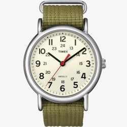 Timex Mens Weekender  White Dial Watch T2N651