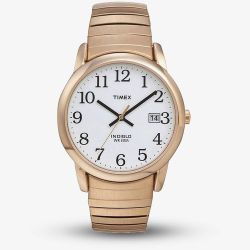 Timex Ladies Easy Reader Gold Plated Watch T2H301D7