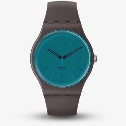 Swatch Dark Duality Brown & Turquoise Watch SO29C100