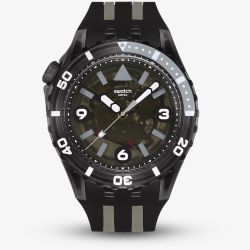 Swatch Unisex SCUBAQUA Black Sea Nettle Watch SSCU09B100