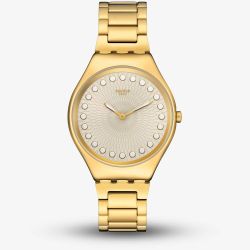Swatch Holiday Bubbly And Bright Gold Plated Watch SYXG126G