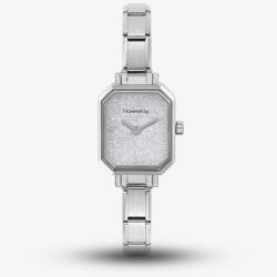 Nomination CLASSIC Paris Silver Glitter Rectangular Dial Bracelet Watch 076030/023