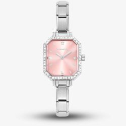 Nomination Paris Pink Dial Crystal Bezel Watch 076036/014