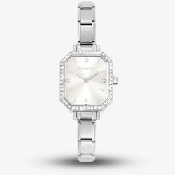 Nomination Paris Silver Dial Crystal Bezel Watch 076036/017