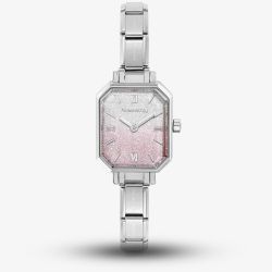 Nomination Paris Silver Pink Ombre Glitter Dial Watch 076037/034