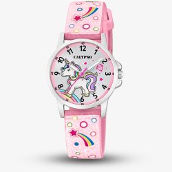 Calypso Unisex Unicon Pink Rubber Watch K5776/5