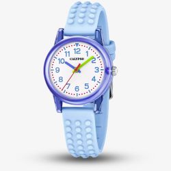 Calypso Girls Blue Rubber Strap Watch K5876/2