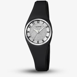 Calypso Ladies Black & Silver Watch K5752/6