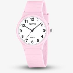 Calypso Ladies Sweet Time Pink Rubber Strap Watch K5880/2