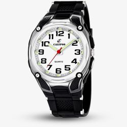 Calypso Mens Street Style White Rubber Strap Watch K5560/4