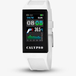 Calypso Mens White Rubber Strap Smart Watch K8501/1