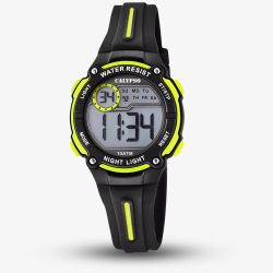 Calypso Childrens Digital Crush Black Rubber Strap Watch K6068/5