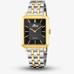 Lotus Ladies Gold Tone Black Dial Square Watch L18981/4