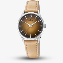 Lotus Ladies Light Brown Leather Strap Watch L18406/3