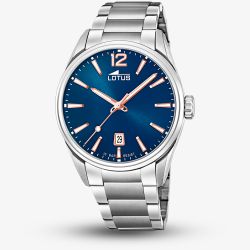 Lotus Mens Stainless Steel Blue Dial Watch L18692/2