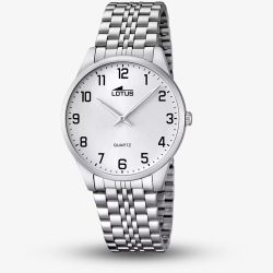 Lotus Mens Classic Stainless Steel White Dial Watch L15883/1