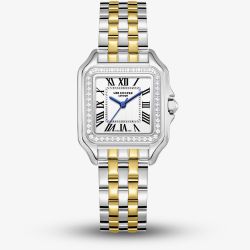 Lee Cooper Ladies Silver Square Dial Two Tone Bracelet Watch LC08398.230