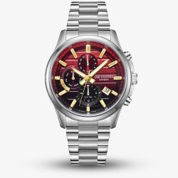 Lee Cooper Mens Red Dial Bracelet Watch LC08451.380