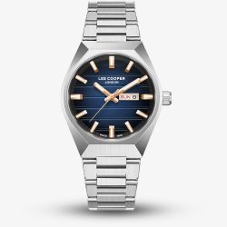 Lee Cooper Mens Blue Dial Day/Date Bracelet Watch LC08363.391