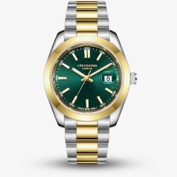 Lee Cooper Mens Green Dial Two Tone Bracelet Watch LC08189.270