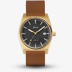 Accurist Mens Origin Brown Leather Strap Watch 70010