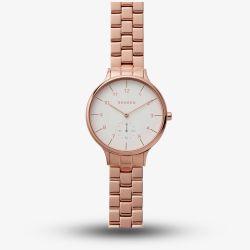 Skagen Ladies Anita Rose Gold Plated Bracelet Watch SKW2417