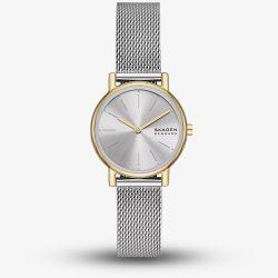 Skagen Ladies Signatur Lille Silver Mesh Watch & Bracelet Set SKW3153SET