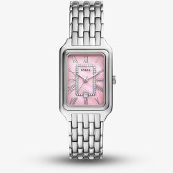 Fossil Ladies Raquel Three Hand Pink Mother Of Pearl Dial Watch ES5401