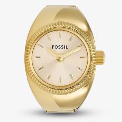 Fossil Ladies Gold Tone Ring Watch ES5246