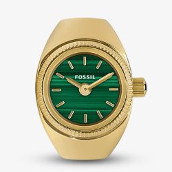 Fossil Ladies Gold Tone Ring Watch ES5308