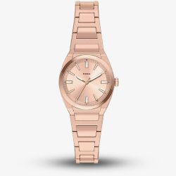Fossil Ladies Everett Rose Gold Dial Bracelet Watch ES5491