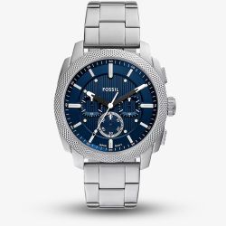 Fossil Mens Machine Blue Dial Chronograph Watch FS6096