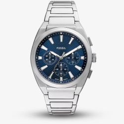 Fossil Mens Everett Blue Chronograph Dial Watch FS6104